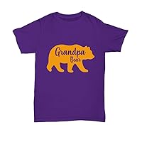Grandpa Bear Birthday for Grandfather Granddad Grandpappy Women Men Plus Size Graphic Novelty T-Shirt Purple