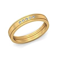 Natural Mini Diamond Wedding Band Ring For Unisex Ring For Whole Sale Price