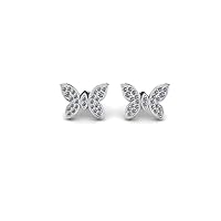 925 Hallmark Silver Natural Gemstone Butterfly Earrings for Women | Natural Gemstones | Valentine's Gift
