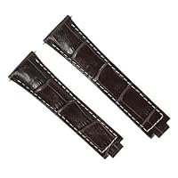 Ewatchparts LEATHER WATCH BAND STRAP FOR ROLEX DAYTONA 16518 116520 116523 LONG D/BROWN WS
