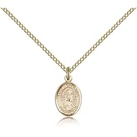 Saint Christina The Astonishing Medals - Gold Plated St. Christina The Astonishing Pendant Including 18 Inch Necklace