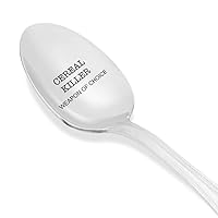 Cereal Killer Weapon of Choice - Engraved Spoon Gift for Kids Friends | Funny Spoon Gift for Mom Dad | Birthday Christmas Thanksgiving Day Gift for Cereal Lovers | Gifts for Teen Girl Boy - 7 inch