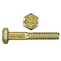 Newport Fasteners 5/8 inch x 3-3/4 inch Hex Cap Screw Grade 5 Zinc Yellow Plated Steel (Quantity: 25 pcs) 5/8-11 x 3 3/4 Hex Bolt/Coarse Thread/Partially Threaded 1.5 inches of Thread