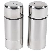 American Metalcraft SP29 Salt and Pepper Shaker Set, Round, Stainless Steel, 3