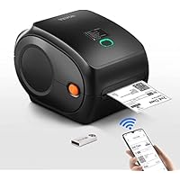 VEVOR Bluetooth 300DPI Thermal Label Printer, 4x6 Shipping Label Printer, Automatic Label Recognition, Support Windows/MacOS/Linux/Chromebook/Android/iOS, Compatible w/Amazon, Ebay, Etsy,etc