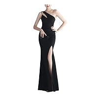 Women's Plus Size Evening Gown One Shoulder Backless Side Slit Prom Formal Occasion Dress