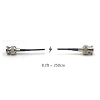 3G 75Ohm HD SDI Cable Male HD SDI Extension Cable for BMCC BMPC Hyperdeck Cameras Video Cable (Straight to Straight, 250cm=8.2ft)