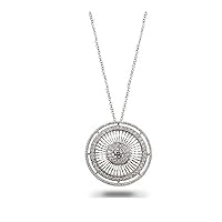 Diamond Necklace Pendant 2.32 Carat Total Weight 18K White Gold