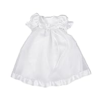 Clarice White Satin and Organza Christening Baptism Blessing Gown