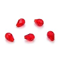24pcs Adabele Austrian 8mm Faceted Teardrop Loose Crystal Beads Siam Red Compatible with 5500 Swarovski Crystals Preciosa SST-805