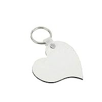 10Pcs Heart Blank MDF Board Sublimation Printing Keyrings For Heat Press Machine