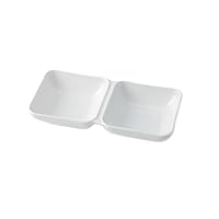 Fukayama Divider Plate, 2 Divider Plate, M, Deep, Shokado, Osechi, White Porcelain, Oju, Made in Japan