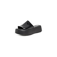 Melissa Becky Platform Slides for Women - Cushioned and Comfortable Chunky Platform Slip-On Sandals with Jelly Upper and Open Toe Design, Vegan