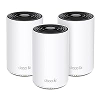 TP-Link Deco AXE5400 Tri-Band WiFi 6E Mesh System – Wi-Fi up to 7200 Sq.Ft, Engadget Rated Best Mesh For Most People, Replaces WiFi Router and Extender, AI-Driven Mesh New 6GHz Band, 3-Pack(Deco XE75)