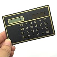 8 Digit Thin Solar Power Calculator with Touch Screen Credit Card Design Portable Mini Calculator for Business School (Color : B)