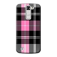 R3091 Pink Plaid Pattern Case Cover for LG K7