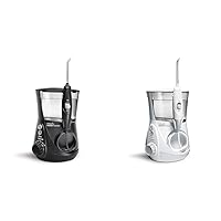 Waterpik Aquarius Water Flossers WP-662 Black and WP-660 White with 10 Pressure Settings, 7 Tips, ADA Accepted