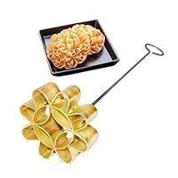 Dok Jok Brass Mold Thai Crispy Lotus Blossom Cookies Sunflower Cookie Maker Lotus Flower Biscuit 4.13 In. (Large)