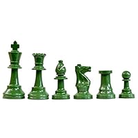 Staunton Colored Chess Pieces (Army Green)