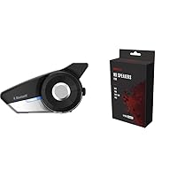 Sena 20S EVO Motorcycle Bluetooth Headset Communication System with HD Speakers,Black SC-A0325 High Definition Speakers