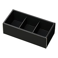 HEADS MBK-SB2 Solid Color Gift Box, 9.0 x 3.1 x 4.5 inches (22.9 x 8 x 11.3 cm), Black, 10 Pieces, Solid Color Black Sleeve Box, Adjustable Dividers