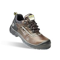 SAFETY JOGGER PLUTO Men Safety Toe Lightweight EH PR Water Resistant Shoe, M 9, Dark Brown/Black