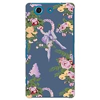 Second Skin Sindee Lola Flower (Navy) / for Xperia A4 SO-04G/docomo DSO04G-ABWH-193-K630