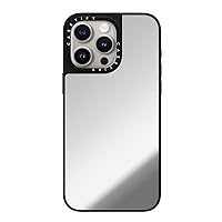 CASETiFY Mirror Case for iPhone 15 Pro Max [Reflective / 4.9ft Drop Protection/Compatible with Magsafe] - Silver On Black