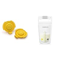 Medela PersonalFit Flex Replacement Membranes, 2-Pack, Compatible with Pump in Style MaxFlow & Breast Milk Storage Bags, 100 Count, Ready to Use Breastmilk Bags for Breastfeeding