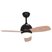 Ceiling Fan with Lights,Solid Ceiling Fan Light with Remote Control Led Dimming Fan Light Living Room Bedroom Dining Room Ceiling Fan Light Led Chandelier/Black/36Inch