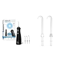 Waterpik Cordless Pearl Water Flosser Rechargeable Portable Water Flosser for Teeth, Gums & Genuine Implant Denture Replacement Tips, Water Flosser Tip Replacement, DT-100E, 2 Count