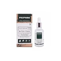 yellow silver Tea Tree Face serum-Olive, jojoba- Anti acne, anti blemishes, cures pimple spots and scars, Purifies skin| No Added colors, No harmful Acid, Just Pulp! | - 30ml.