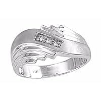 Rylos Mens Rings 14K White Gold - Mens Diamond Rings For Men Mens Jewelry Gold Rings