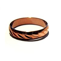Solid Copper Ring 4mm Dome with Oval Cuts for S[Ports Joint and Arthritis Pain Relief (9)