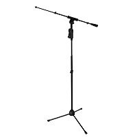Gator Frameworks Deluxe Tripod Microphone Stand with Clutch Height Adjustment and Telescopic Boom Arm (GFW-MIC-2120),Black