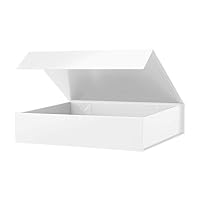 Gift Box White 11x7.8x2.3 Inches, Gift Box with Magnetic Closure, Shirt Gift Box, Gift Box with Lid for Present, Magnetic Gift Box for Wrapping Gift