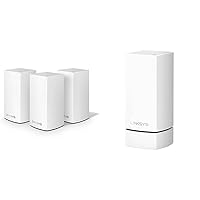 Linksys Velop Dual-Band Whole Home WiFi Intelligent Mesh System 3-Pack,Speed,Compatible with Alexa & Whole Home Wi-Fi Mesh Wall Mount, Works with All Velop Models, white