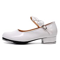 AOQUNFS Dance Girls Merry Jane Tyette Tap Shoe,Model WX-208