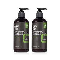Every Man Jack Tea Tree Mens Thickening 2-in-1 Shampoo + Conditioner - Restore Thickness, Cleanse, and Condition - Made with Naturally Derived Ingredients - Paraben Free, Dye Free
