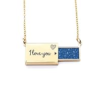Pattern Blue Sky Night Dot Traditional Letter Envelope Necklace Pendant Jewelry