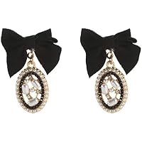 Temperament Elegant Baroque Cloth Pearl Women Female Dangle Earrings Korean Style Earrings Fabric Earrings Fashion Jewelryblack Fashion design