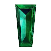 0.25 ct Tapered Baguette Cut VVS1 Simulated Green Emerald