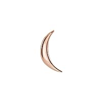 14ct Rose Gold Polished Crescent Pendant Necklace Jewelry for Women