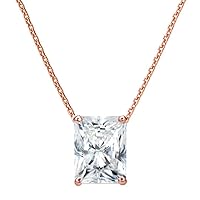 The Diamond Deal 1/4 Carat - 5 Carat | IGI Certified Lab Grown Diamond Floating Pendant Necklace For Women | 14K White, Yellow Or Rose Gold | Lab Created Solitaire Lab-Grown Diamond Pendant Necklace