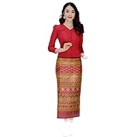 Beautiful Laos/Thai Traditional Silk Blouse, 8 Colors Chest 32