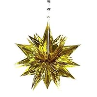 Homeford Moravian Star Metallic Foil Hanging Decor, 13-inch, Gold