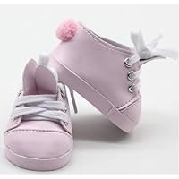 Studio one 7 cm Length Cute Rabbit Shoes for 18 inch 45 cm American Girl Doll,Zapf Doll and Reborn Baby Doll