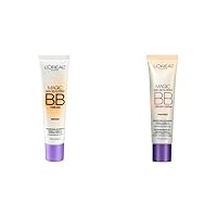 Makeup Magic Skin Beautifier BB Cream Tinted Moisturizer with Vitamins C & E, Fair & Medium Shades, 1 fl oz Each, 2 Count