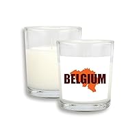 Belgium European Map Brussels White Candles Glass Scented Incense Wax
