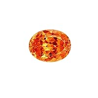 Orange Sapphire Oval Faceted Gemstone Egg Shape Mohs Hardness 9 Orange Sapphire Gem SP088